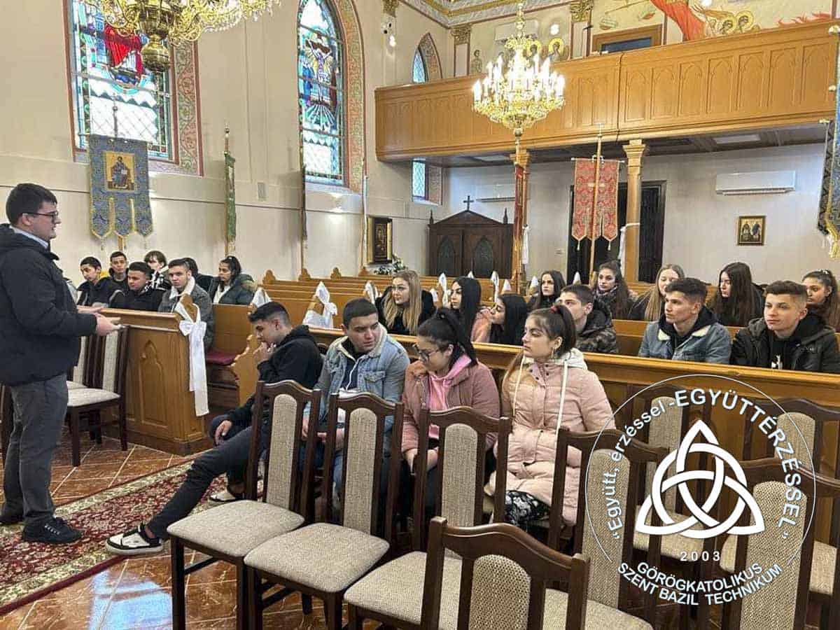 Szent Bazil Középiskola A lélek is fejlődik  templomlátogatás Kisvárda 2024 Hírek Kisvárdai Tagintézmény