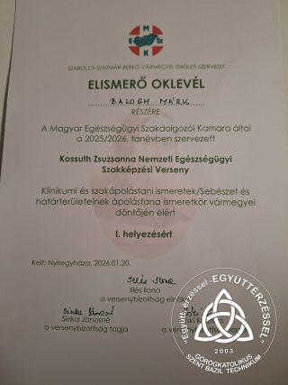 Szent Bazil Középiskola Dobogós Diadal: Taroltak a kisvárdai „bazilos” ápolók a vármegyei versenyen! Hírek Kisvárdai Tagintézmény Versenyereredmények